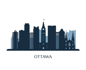 Drawing of the city of Ottawa